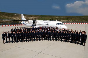 Borajet turkish airline aircraft and team 