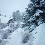 Τρίκαλα Κορινθίας στο χιόνι από ψηλά